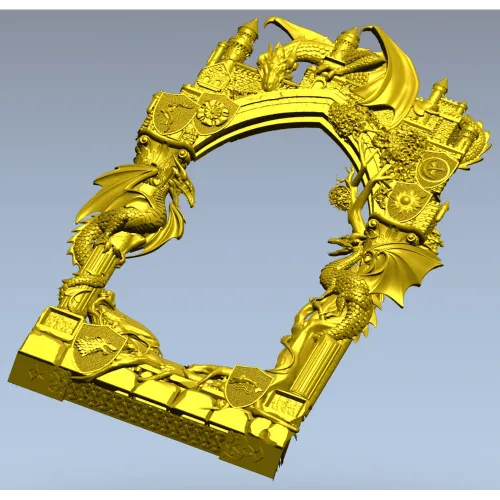 Draconic Gate archway STL for CNC