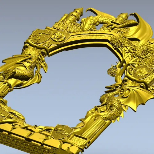 Draconic Gate archway STL for CNC