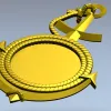 Рамка "Морской медальон" - 3D модель в формате STL для ЧПУ