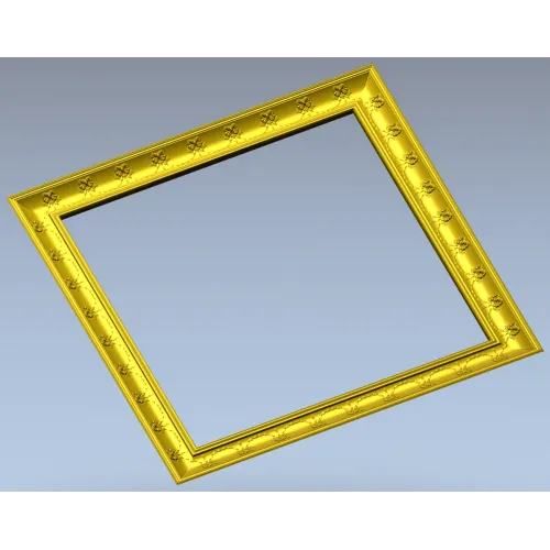 Классическая квадратная рамка - 3D модель STL для ЧПУ