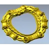 Baroque Ribbon Frame - STL 3D model for CNC