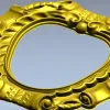 Baroque Ribbon Frame - STL 3D model for CNC