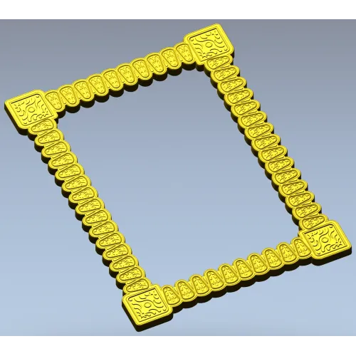 Baroque Beaded Decorative Frame - STL 3D model for CNC