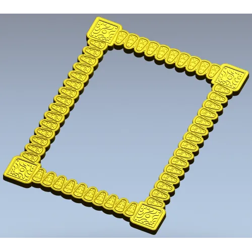 Baroque Beaded Decorative Frame - STL 3D model for CNC