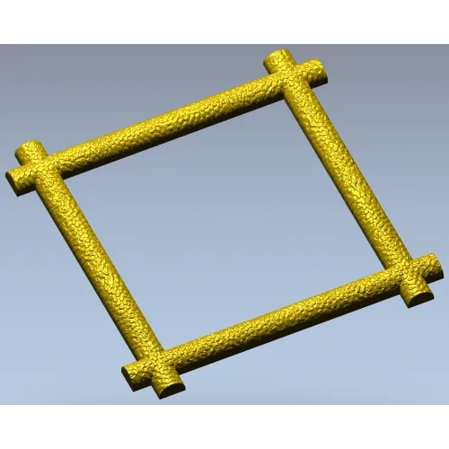 Трубчатая рельефная рамка - 3D модель STL для ЧПУ