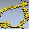 Резная декоративная рамка в стиле рококо - STL модель для ЧПУ