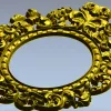 Ornamental Baroque Oval Frame STL for CNC Milling