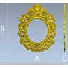 Ornamental Baroque Oval Frame STL for CNC Milling