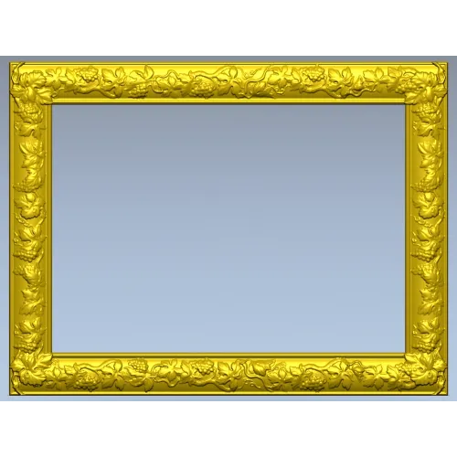 Baroque Vine Frame - ornamental STL 3D model for CNC