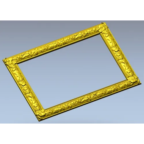 Baroque Vine Frame - ornamental STL 3D model for CNC