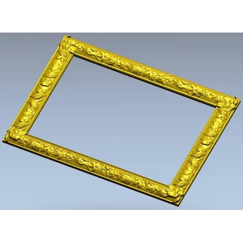 Baroque Vine Frame - ornamental STL 3D model for CNC