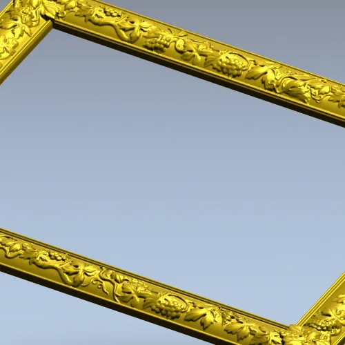 Baroque Vine Frame - ornamental STL 3D model for CNC