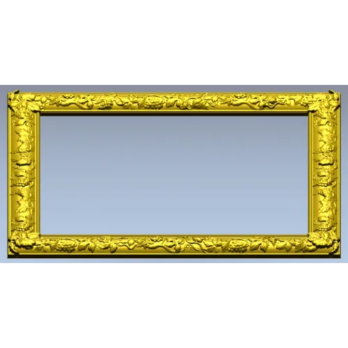 Baroque Vine Frame - ornamental STL 3D model for CNC