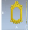Рокайльная резная рамка STL для ЧПУ