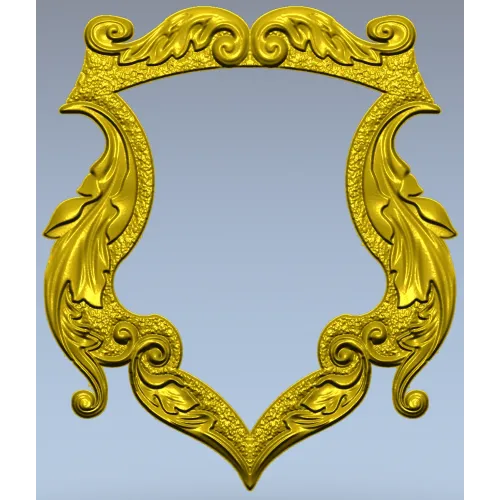 Rococo Shield Frame STL for CNC
