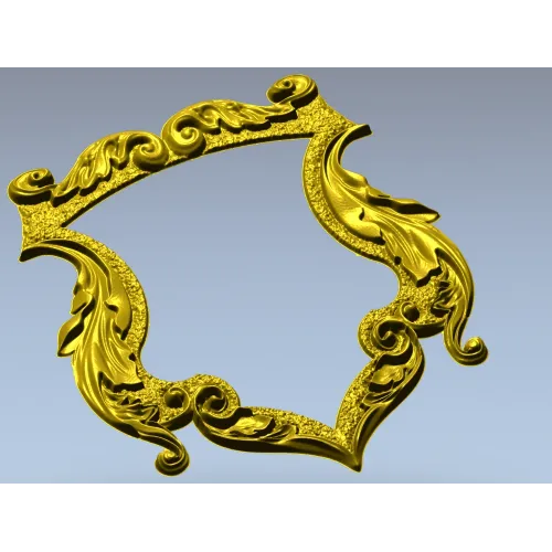 Rococo Shield Frame STL for CNC