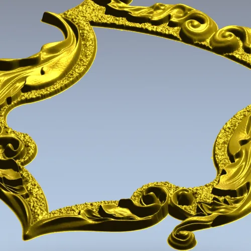 Rococo Shield Frame STL for CNC