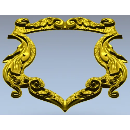 Rococo Shield Frame STL for CNC