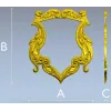 Rococo Shield Frame STL for CNC