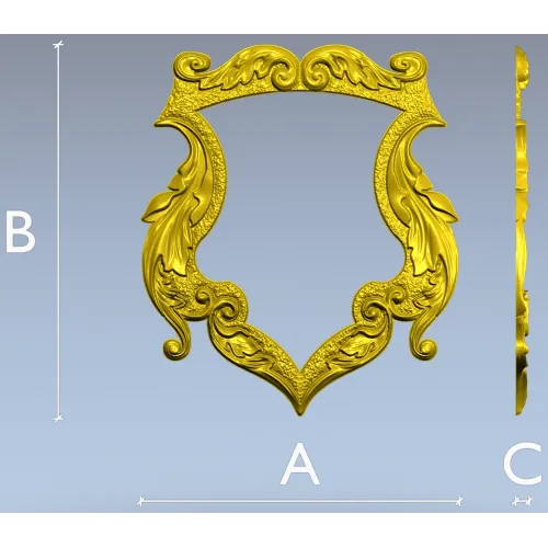 Rococo Shield Frame STL for CNC