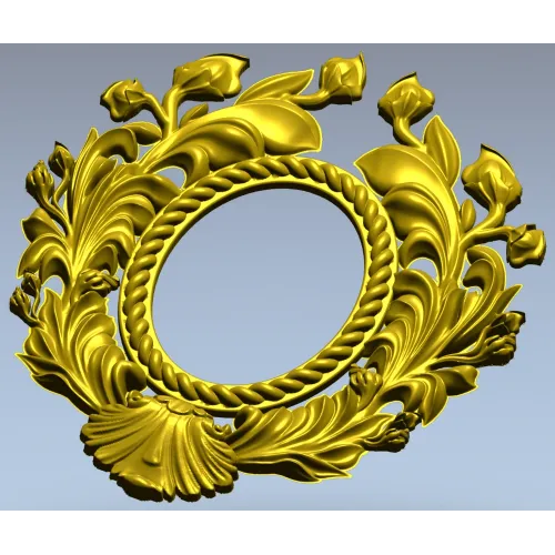 Ornate Acanthus Oval Frame - 3D STL for CNC
