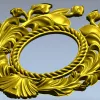 Ornate Acanthus Oval Frame - 3D STL for CNC