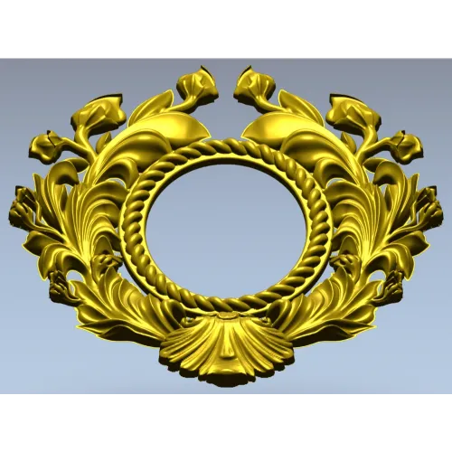 Ornate Acanthus Oval Frame - 3D STL for CNC
