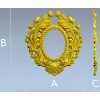 Ornate Acanthus Oval Frame - 3D STL for CNC