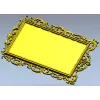 Ornate Rectangular Frame STL 3D Model for CNC