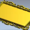 Ornate Rectangular Frame STL 3D Model for CNC