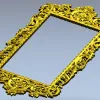 Ornate Rococo Frame STL for CNC Router and Wood Carving
