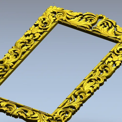 Baroque Acanthus Frame STL for CNC Milling