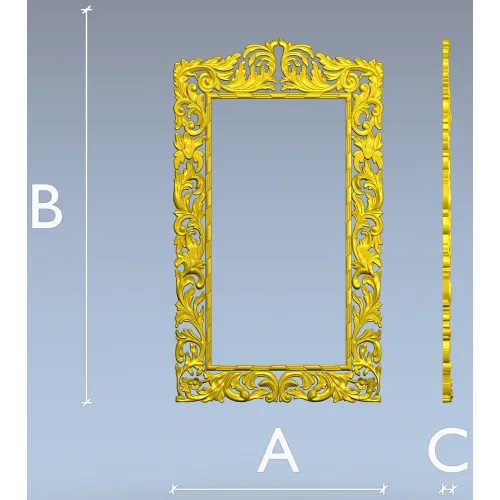Baroque Acanthus Frame STL for CNC Milling
