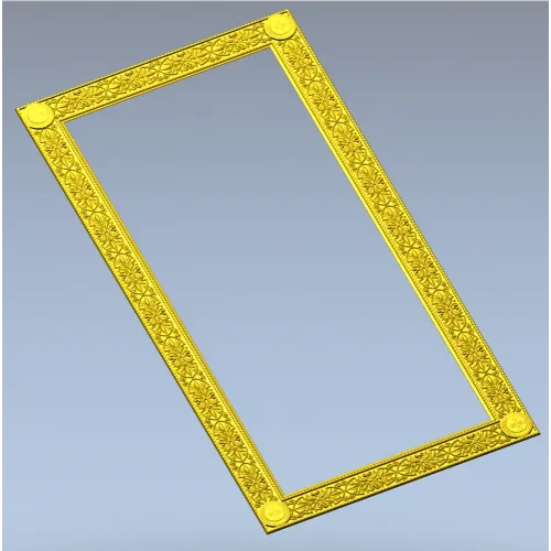 Рамка с растительным орнаментом и розетками - STL для ЧПУ