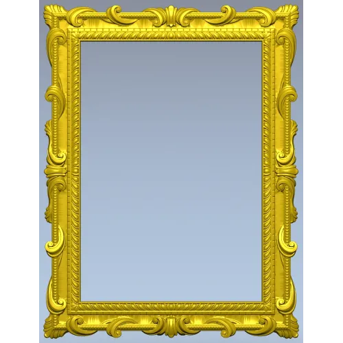 Baroque Ornamental Frame STL for CNC Milling