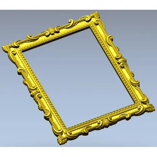 Baroque Ornamental Frame STL for CNC Milling