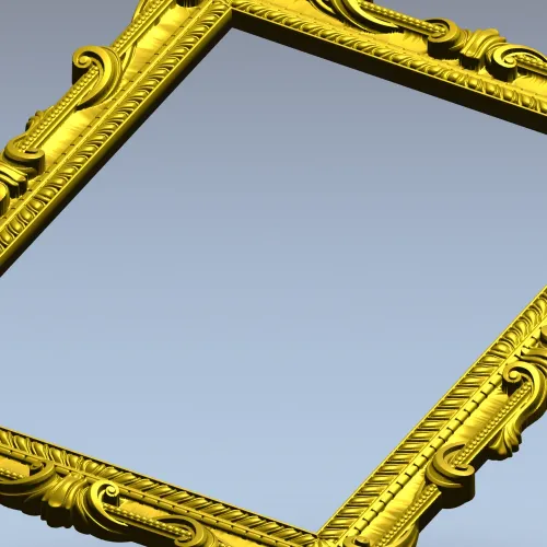 Baroque Ornamental Frame STL for CNC Milling