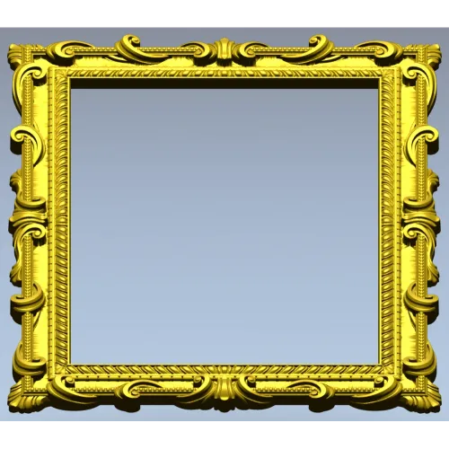 Baroque Ornamental Frame STL for CNC Milling