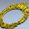 Овальная барочная рама - 3D модель для ЧПУ