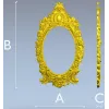 Овальная барочная рама - 3D модель для ЧПУ