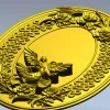 Овальная резная рамка с голубями - 3D модель STL для ЧПУ