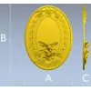 Овальная резная рамка с голубями - 3D модель STL для ЧПУ