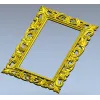 Ornate Rococo Rectangular Frame STL for CNC
