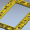 Ornate Rococo Rectangular Frame STL for CNC