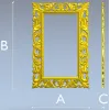 Ornate Rococo Rectangular Frame STL for CNC