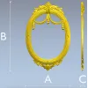 Резная овальная рама с драпировкой