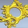 Rococo Cherub Oval Frame STL