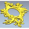 Rococo Cherub Oval Frame STL