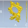 Rococo Cherub Oval Frame STL