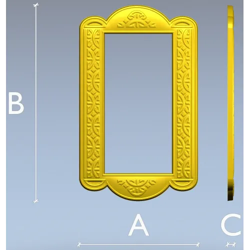 Arcadia Scroll Frame - STL 3D model for CNC routing and carving